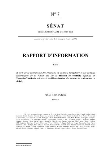 Le rapport au format pdf - Sénat