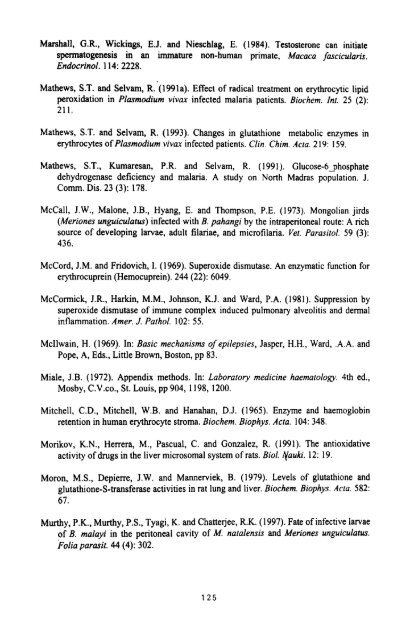 effect of infection of the filarial parasite brugia malayi - Pondicherry ...