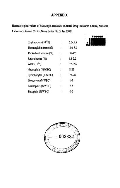 effect of infection of the filarial parasite brugia malayi - Pondicherry ...