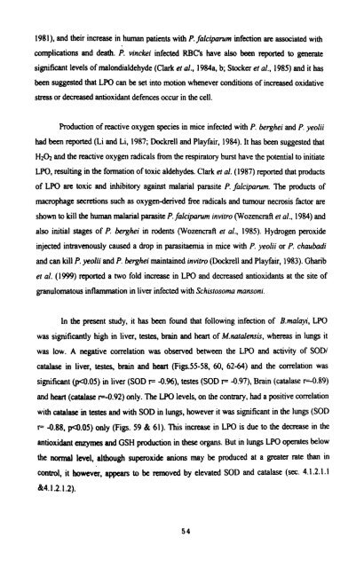 effect of infection of the filarial parasite brugia malayi - Pondicherry ...