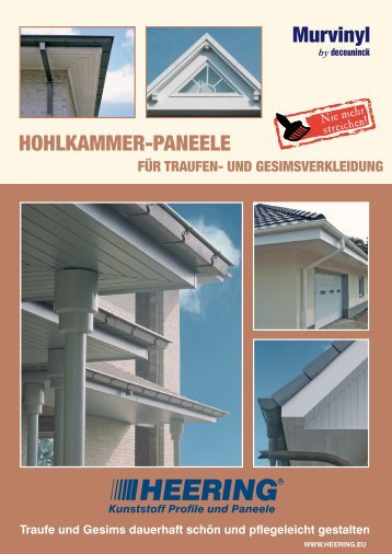 Heering Murvinyl HOHLKAMMER-PANEELE aus Kunststoff - gibts bei www.decke-wand-boden.de