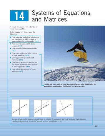 Systems of Equations and Matrices - Cengage Learning