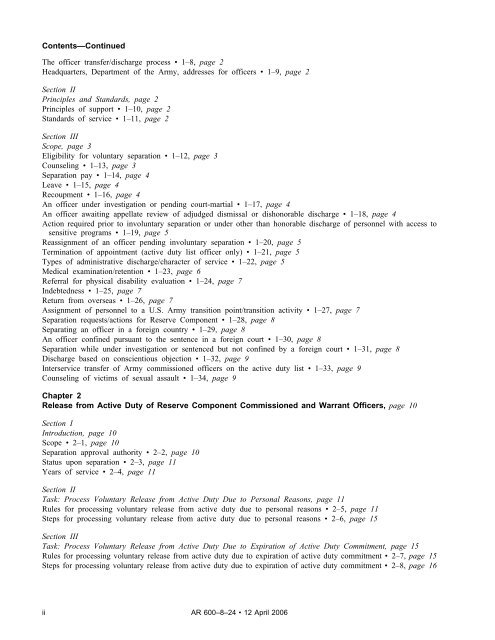 Officer Transfers and Discharges - Army Publishing Directorate ...