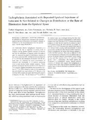 Tachyphylaxis Associated with Repeated Epidural Injections of ...