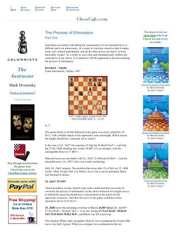 The Process of Elimination - Chess Cafe