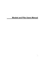 Musket and Pike Users Manual - Scenario Design Center