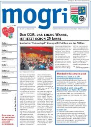 Der CCM, das einzig Wahre, ist jetzt schon 25 Jahre - MOGRI