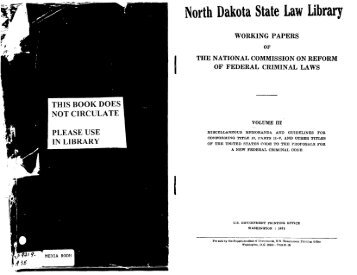 Working Papers III - North Dakota Supreme Court