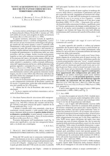 A. ALBERTI, E. BOLDRINI, C. CICALI, D. DE LUCA, L ... - BibAr