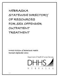 sex offender treatment statewide directory - Nebraska Health and ...