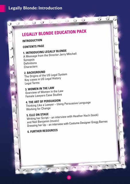 A Study Guide for Teachers and Students - Legally Blonde: The ...