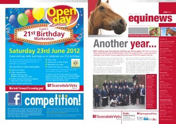 View the June 2012 Equine Newsletter - Scarsdale Veterinary Group