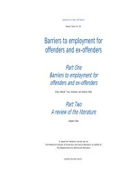 Barriers to employment for offenders and ex-offenders: Parts 1& 2 ...