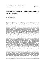Settler colonialism and the elimination of the native