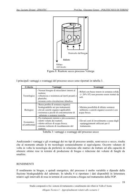 Studio comparativo fra i sistemi di trattamento e smaltimento dei ...