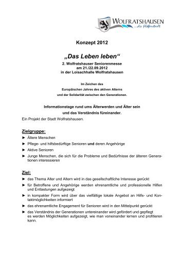 Konzept Seniorenmesse 2012 - Stadt Wolfratshausen