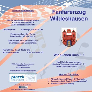 Flyer Fanfarenzug.indd - Wildeshauser Spielmannszug eV