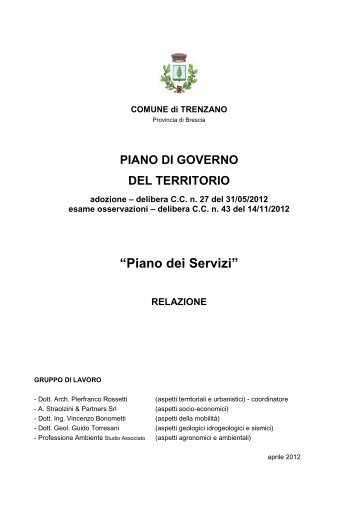 Relazione - Comune di Trenzano