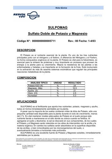 SULPOMAG Sulfato Doble de Potasio y Magnesio - Bioendesa ...