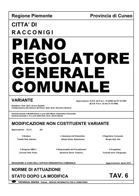 PIANO REGOLATORE GENERALE COMUNALE - Comune di ...