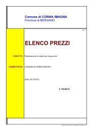 ELENCO PREZZI - Comunità Montana Valle Imagna