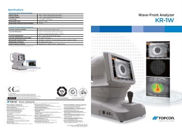 Topcon KR-1W - Cal Coast Ophthalmic Instruments, Inc.