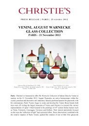 VENINI, AUGUST WARNECKE GLASS COLLECTION - Christie's