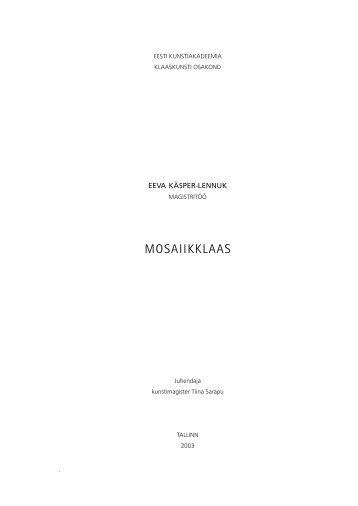 Teadustöö täisversioon (PDF, 48.3 Mb) - Tiina Sarapu