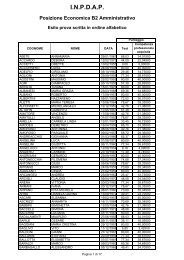 Posizione Economica B2 Amministrativo - Inpdap