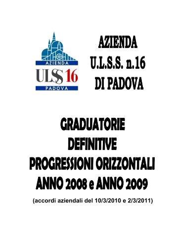 GRADUATORIE PROG ORIZ ULSS16 2°applicazione