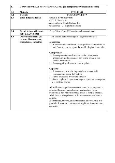 DOCUMENTO 15 MAGGIO Classe V A IPSASR ... - Iissmussomeli.it