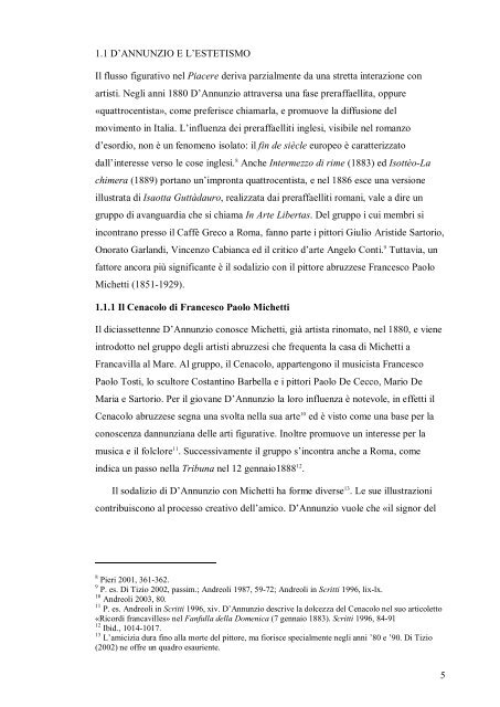 L'ecfrasis nel Piacere di Gabriele d'Annunzio - E-thesis