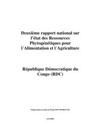 Deuxième rapport national sur l'état des Ressources ...