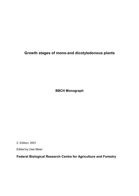 Growth stages of mono-and dicotyledonous plants - Regione ...