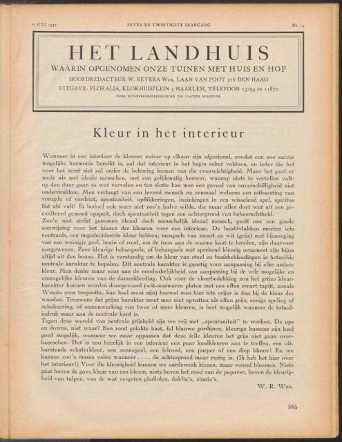 f HET LANDHUIS I