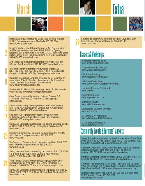 Cultural Season Guide - St. Tammany Parish Government