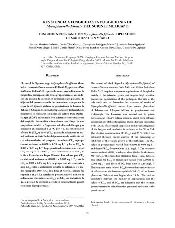 RESISTENCIA A FUNGICIDAS EN POBLACIONES DE ... - SciELO