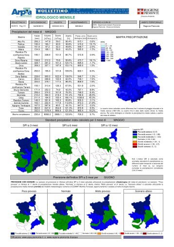 Bollettino Idrologico Mensile - Arpa Piemonte