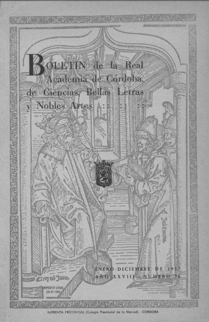 dé Ciencias, Bellas4i etras Nobles Arte - Real Academia de Córdoba