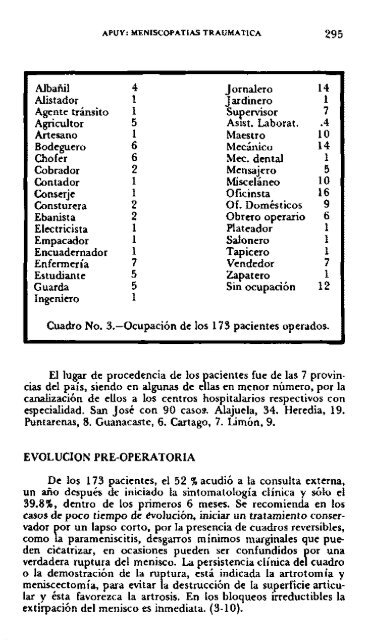 Meniscopatias Traumática de Rodilla - Binasss