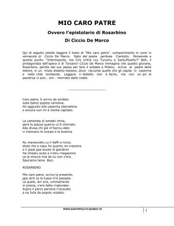 l'epistolario di Rosarbino - Altervista