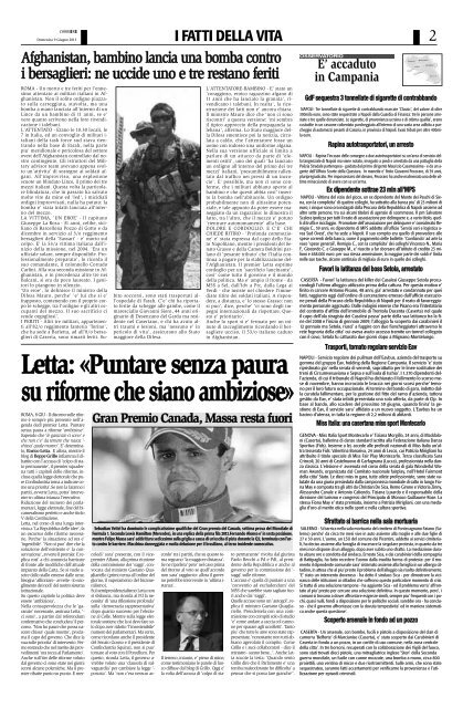 Edizione del 09/06/2013 - Corriere