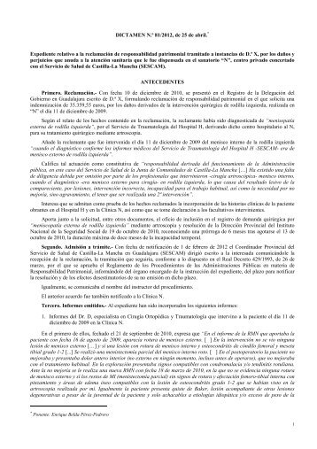 dictamen - Consejo Consultivo de Castilla-La Mancha - Junta de ...