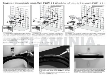 Istruzioni per il montaggio delle mensole IO art - Ceramica Flaminia