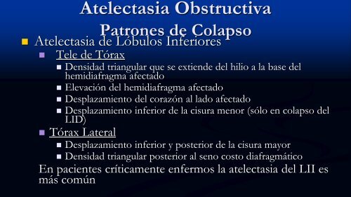 Tipos de Atelectasia No-Obstructiva