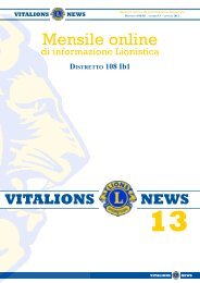 Mensile online - Lions Clubs Distretto 108Ib1