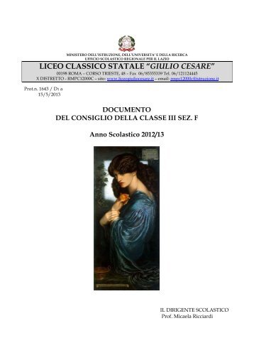 Documento finale classe III sez. F - Liceo Giulio Cesare