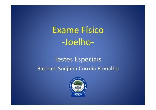 Exame de Joelho - Prodot