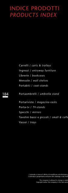 CATALOGO GENERALE - PEZZANI Home Collection