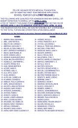 Feu Hospital Opd Schedule